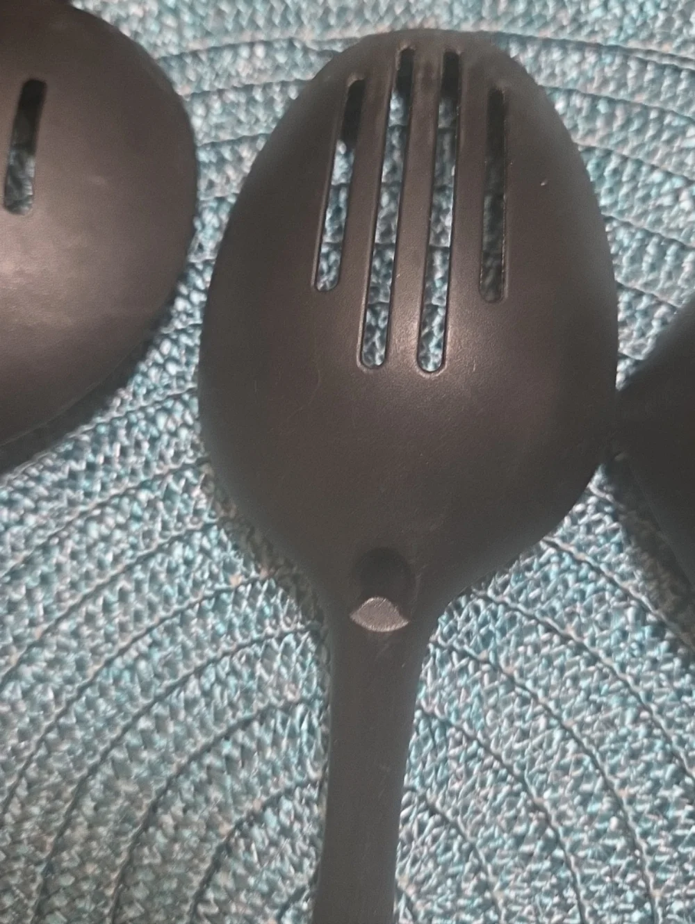 Vtg Tailor Made Black Kitchen Utensil Serving Spoons